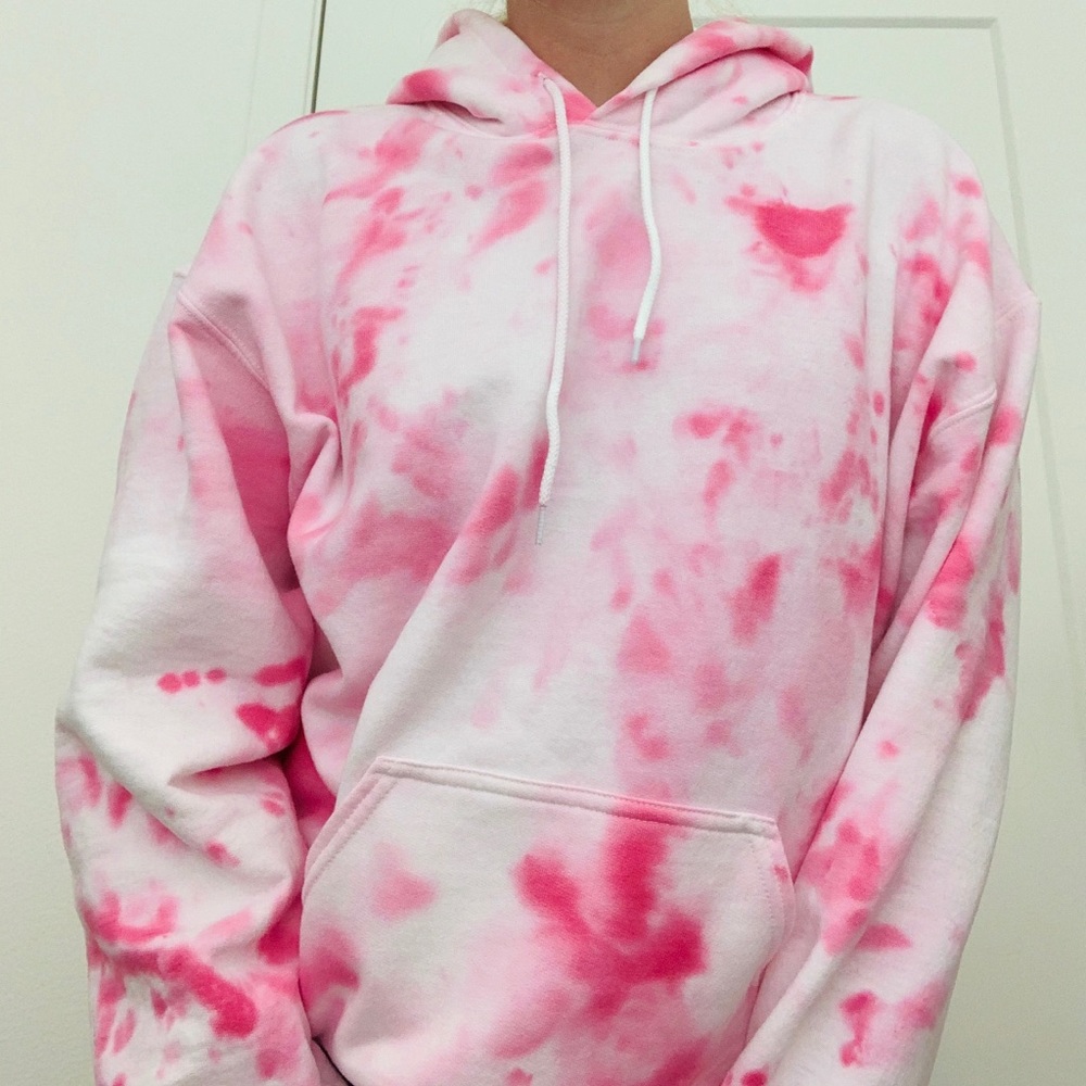 PINK TYE DYE SWEATSHIRT